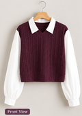 VELVEXA Pretty Partywear Korean Style T-shirt With Styles Designers Sleeve And Collar With Attractive Look For Women