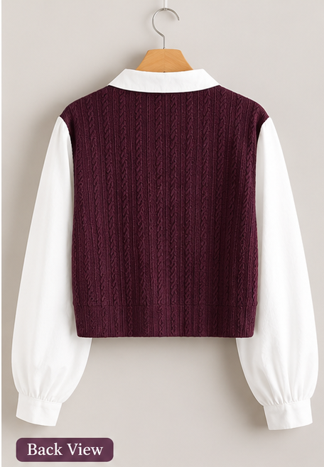 VELVEXA Pretty Partywear Korean Style T-shirt With Styles Designers Sleeve And Collar With Attractive Look For Women